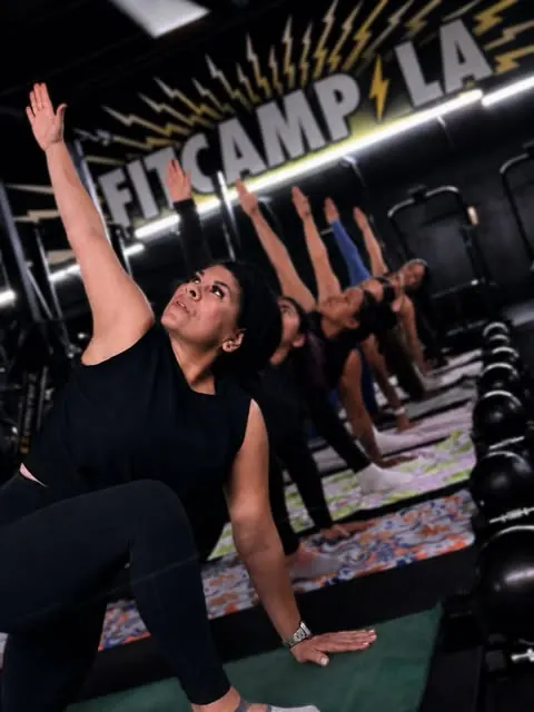 A Mat Pilates class at Fit Camp LA